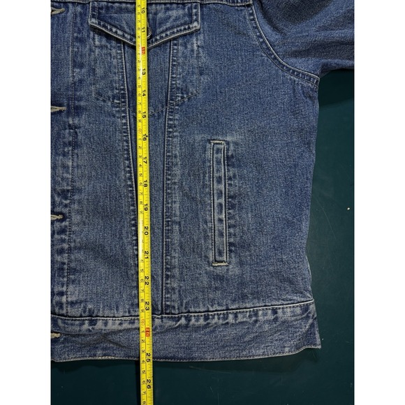 VTG Gap Denim Barn Jacket Chore Flannel Lined Men XL Corduroy Collar Trucker 90s - Picture 13 of 13